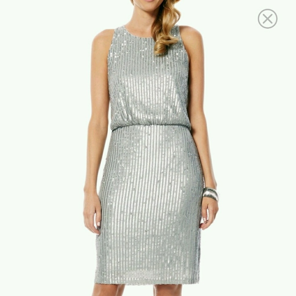 Laundry by shelli segal silver sequin dress